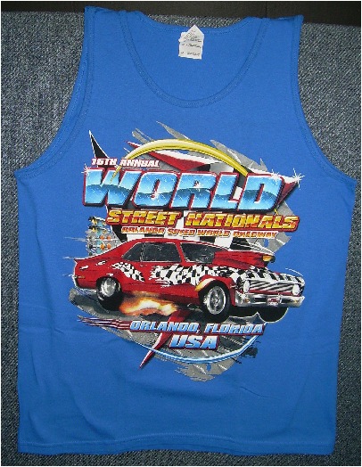 World Street Nationals 2007 Tank Top  Color:Blue   Size:Medium  NEW